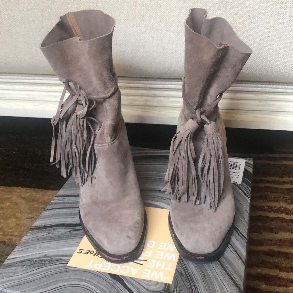 Jeffrey Campbell suede tassel boots - Picture 2 of 5